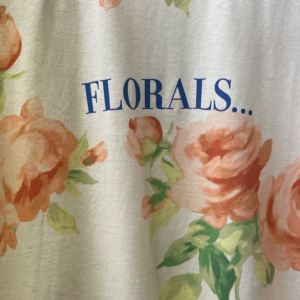 Old Navy X The Devil Wears Prada Adult Sz Large Oversized Florals for Spring Tee